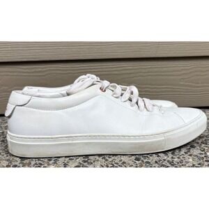 Good Man Brand Edge Sneaker White Leather Low Top Mens 10 Made in Italy